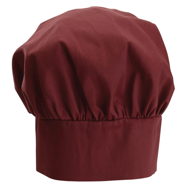 Winco CH-13BG Chef Hat, 13", Velcro Closure, Burgundy