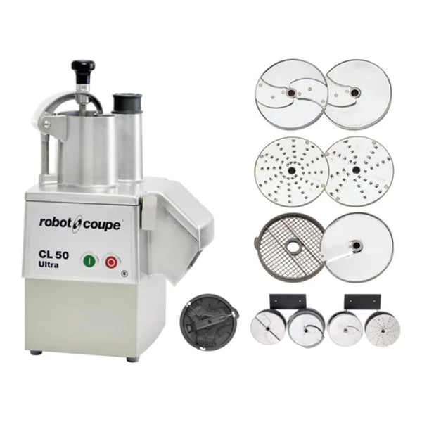 Robot Coupe CL50EUTEXMEX 1 1/2 hp Food Processor with 6 Discs, Dice Cleaning & Wall Holder Kits, 120 V