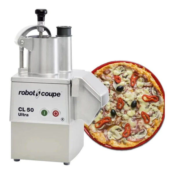 Robot Coupe CL50UPIZZA 1 1/2 hp Food Processor with 5 Discs, Dice Cleaning & Wall Holder Kits, 120 V