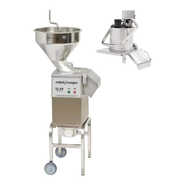 Robot Coupe CL55E2HEAD Food Processor with Full Moon Pusher Feed without Discs, 2 1/2 hp