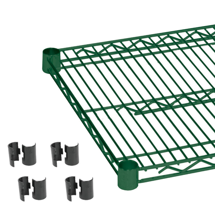 Thunder Group CMEP1424 Green Epoxy Coated Iron Wire Shelf 14" x 24"