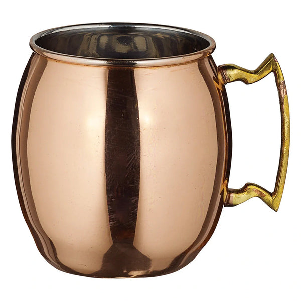 Winco CMM-20 20 oz. Moscow Mule Mug, Solid, Copper-Plated, Brass Handle