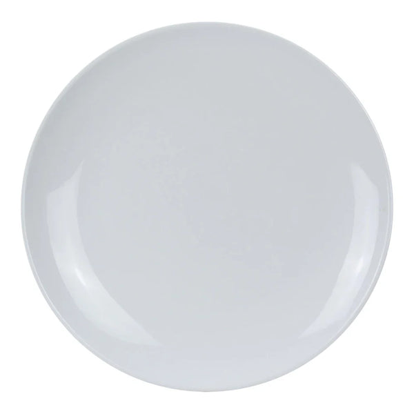 Yanco CO-107 Coupe Pattern Round Plate, 7" Diameter, Melamine, White Color, Pack of 48