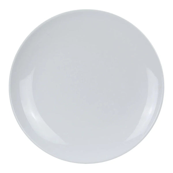 Yanco CO-111 Coupe Pattern Round Plate, 11" Diameter, Melamine, White Color, Pack of 24