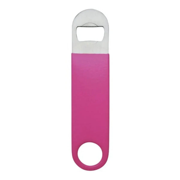 Bar Maid CR-1277PR Paddle Style Bottle Opener — Pink Rubberized