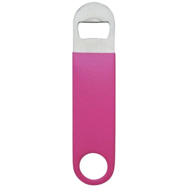 Bar Maid CR-1277PR Paddle Style Bottle Opener — Pink Rubberized