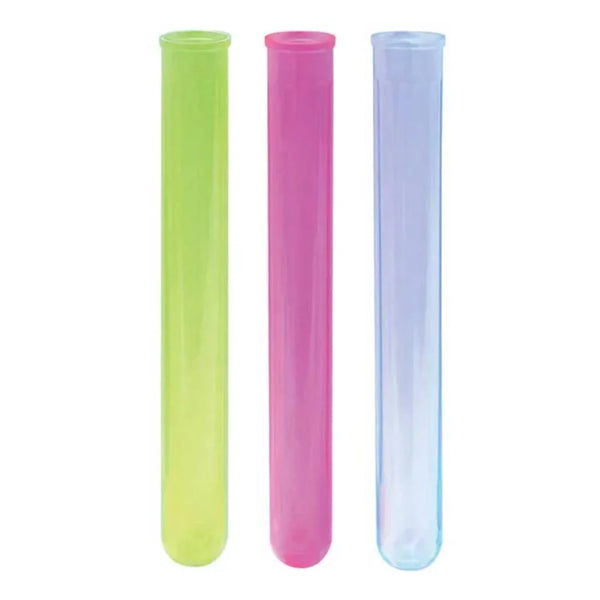 Bar Maid CR-1620ACB Crystal 6" Shooter Tubes, .85Oz, 1/2" Diameter — Assorted Neon Colors, 1000 Tubes/Pack