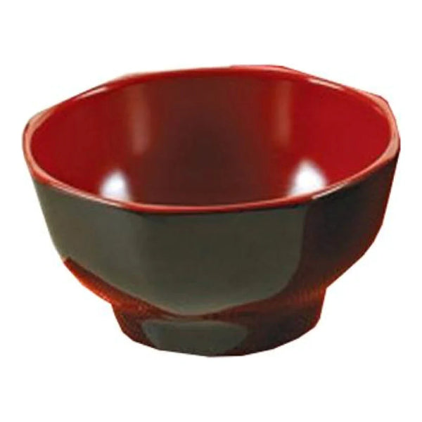 Yanco CR-3006 Two-Tone 4.63" Round Bowl in Black-Red Melamine - Pack of 48