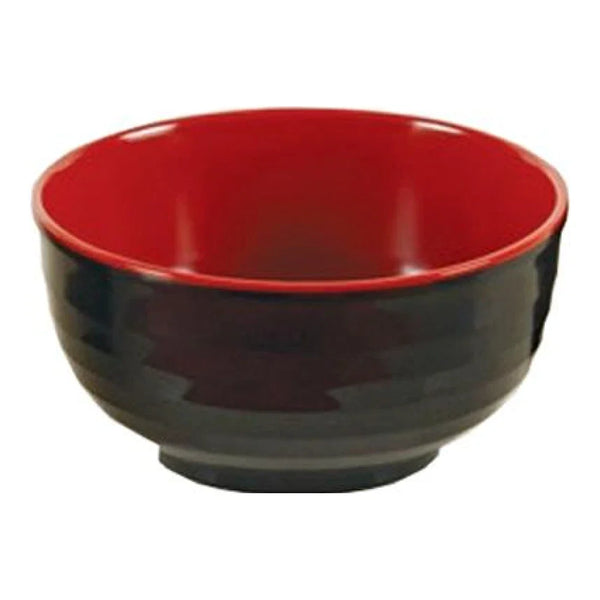 Yanco CR-5006 Two-Tone 6.25" Round Bowl in Black-Red Melamine - Pack of 48