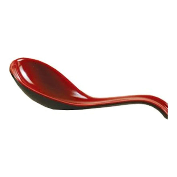 Yanco CR-7002 Two-Tone 6.5" Spoon in Black-Red Melamine - Pack of 72