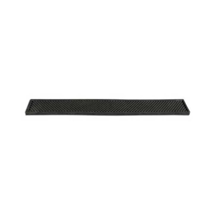 Bar Maid CR-753BLK One Piece Thermoplastic Rubber Bar Rail Mat — Black, 3.25"X24"