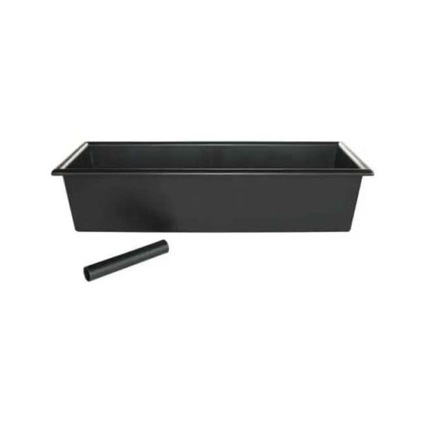 Bar Maid CR-760 Bar Drain 14"L X 5"W X 3"D Tray with Drain Tube — Black