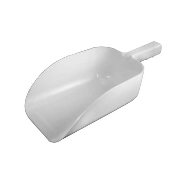 Bar Maid CR-835W-N Polystyrene White 82Oz Flat Bowl Scoop — Hook Handle, NSF