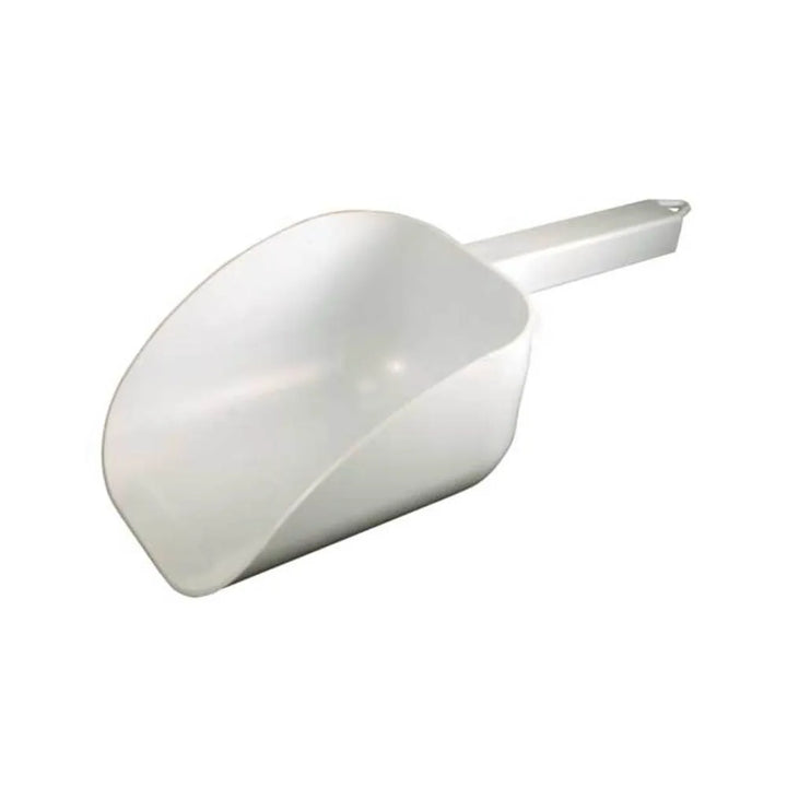 Bar Maid CR-838W Polystyrene White 32Oz Flat Bowl Scoop — Hook Handle