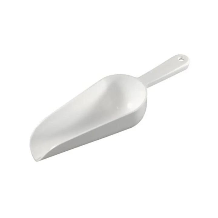 Bar Maid CR-846W White 6Oz Polyethylene Round Bowl Scoop — Hole Handle