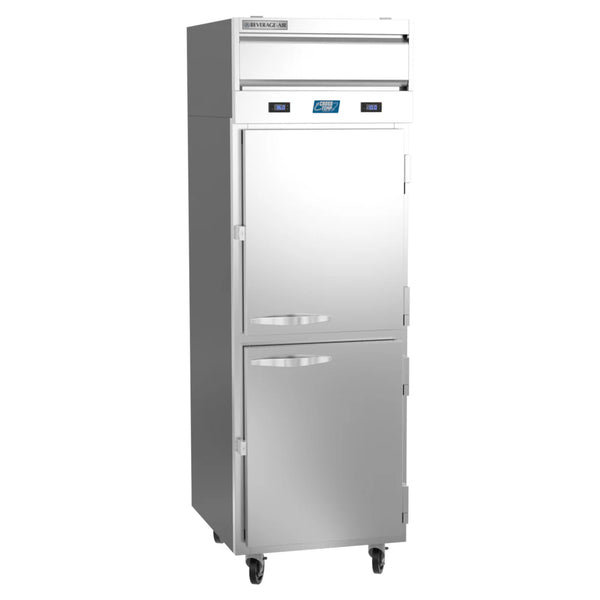 Beverage-Air CT12-12HC-1HS Cross-Temp Half Door Convertible Reach-In Refrigerator / Freezer