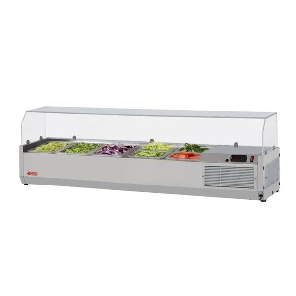 Turbo Air CTST-1200G-N 47-1/4" Refrigerated Counter Top Salad Table, 5 Pan Capacity, 115/60/1