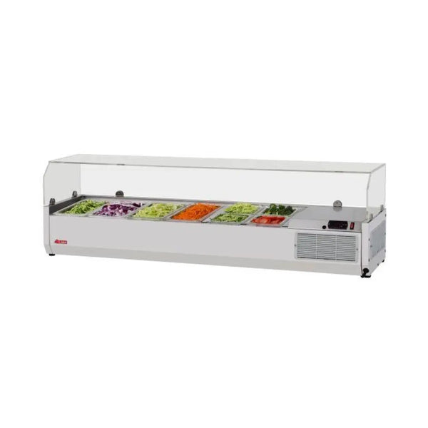 Turbo Air CTST-1500G-13-N 59" Refrigerated Counter Top Salad Table, 6 Pan Capacity, 115/60/1