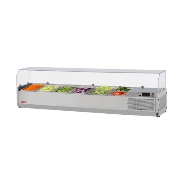 Turbo Air CTST-1500G-N 59" Refrigerated Counter Top Salad Table, 7 Pan Capacity, 115/60/1