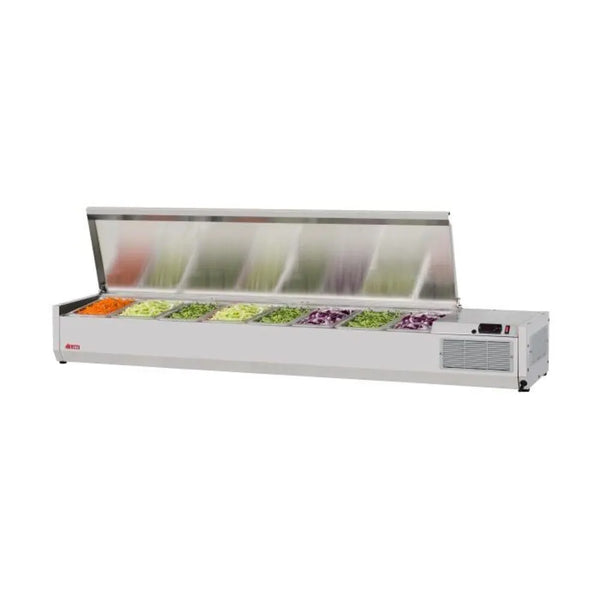 Turbo Air CTST-1800-13-N 70-7/8" Refrigerated CounterTop Salad/Sandwich Prep Table, 6 Pan Capacity, 115/60/1