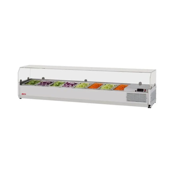 Turbo Air CTST-1800G-13-N 70-7/8" Refrigerated Counter Top Salad Table, 8 Pan Capacity, 115/60/1