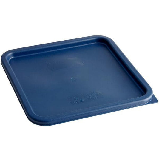 Cambro Camsquares SFC12453 Blue Square Polyethylene 20.8L Food Storage Container Lid For - 6/Case