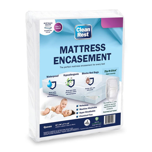 Clean Rest Waterproof Mattress Encasement 39 x 75 x 7 - Twin