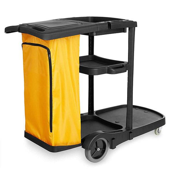 Cleaning Cart, 3'' Front Wheel, 8'' Back Wheel, 45''X20''X38, Crack Resistant, Scratch And Peel Resistant