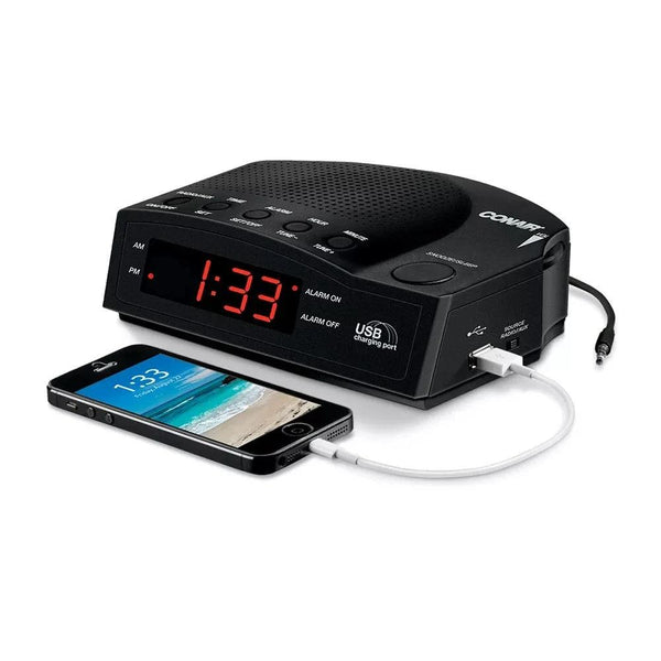 Conair Alarm Clock Radio w/USB Charging Port