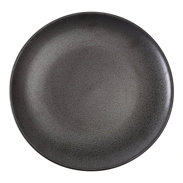 Yanco DB-107 Diamond Black Collection 7" Round Coupe Plate, Matte Glaze (Pack of 36)