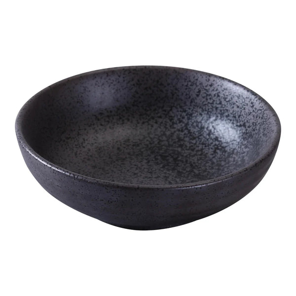 Yanco DB-3005 Diamond Black 5" Round Salad Bowl in Black Porcelain with Matte Glaze - Pack of 36