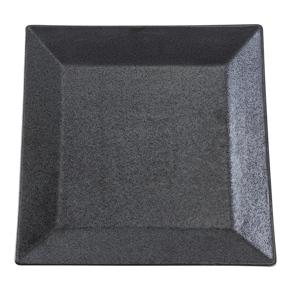 Yanco DB-510 Diamond Black 10" Square Plate in Black Porcelain with Matte Glaze - Pack of 24