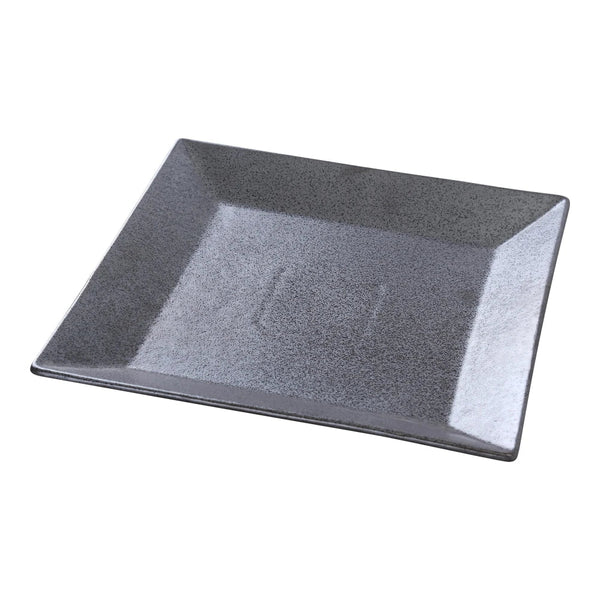 Yanco DB-512 Diamond Black 12" Square Plate in Black Porcelain with Matte Glaze - Pack of 12