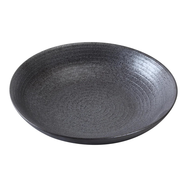 Yanco DB-609 Diamond Black 9" Round Salad/Pasta Bowl in Black Porcelain with Matte Glaze, 30oz - Pack of 12