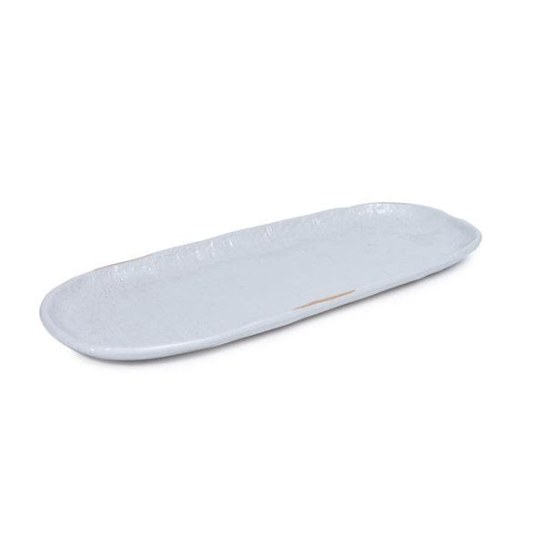 Don Bellini Craftstone 11"/28cm White Rectangle Porcelain Platter, Pack of 6 Pcs