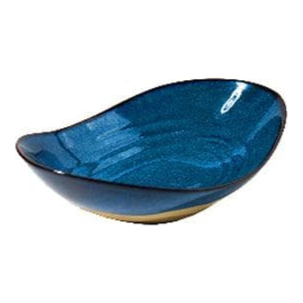 Don Bellini Craftstone 9"/23cm Blue Oval Porcelain Bowl, Pack of 6 Pcs