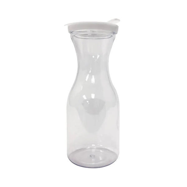 CAC China DCTL-05 Clear Plastic Beverage Decanter with Cover, 0.5 Qt