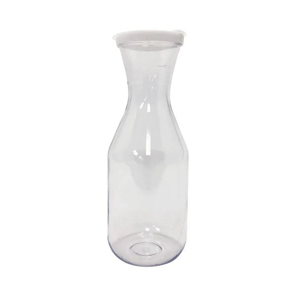 CAC China DCTL-10 Clear Plastic Beverage Decanter with Cover, 1 Qt