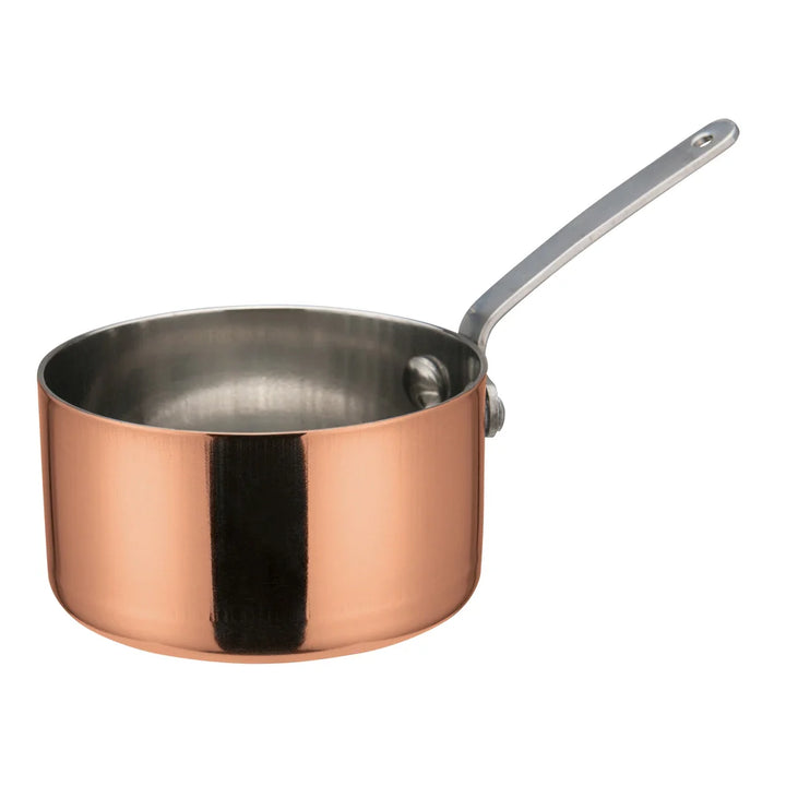 Winco DCWA-203C Mini Sauce Pan, 3-1/8"Dia x 1-3/4"H, Copper Plated