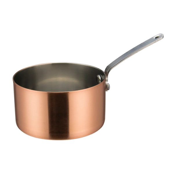 Winco DCWA-204C Mini Sauce Pan, 3-1/2"Dia x 2"H, Copper Plated