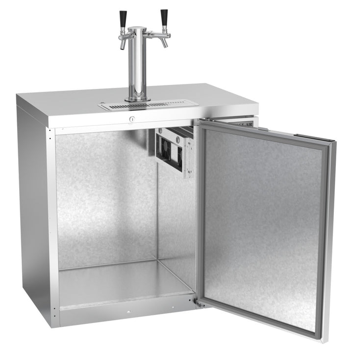 Beverage-Air DD36HC-1-S Double Tap Kegerator Beer Dispenser - Stainless Steel, (1) 1/2 Keg Capacity