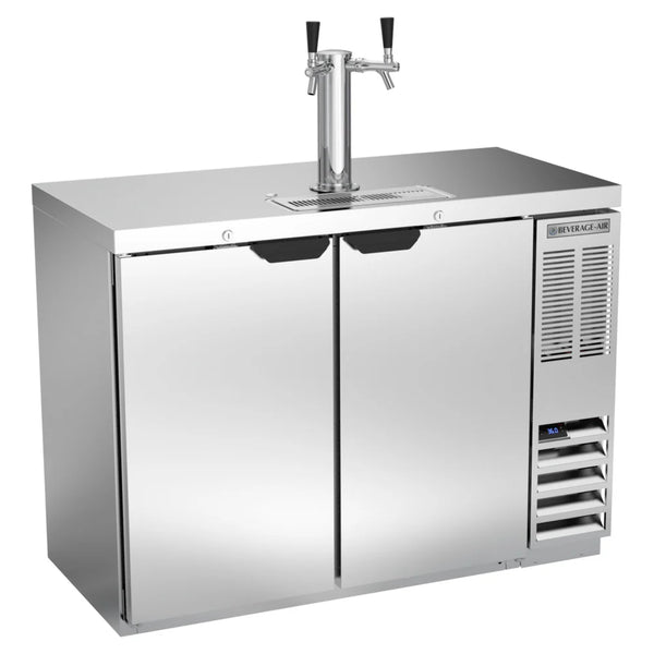 Beverage-Air DD48HC-1-S Double Tap Kegerator Beer Dispenser - Stainless Steel, (2) 1/2 Keg Capacity