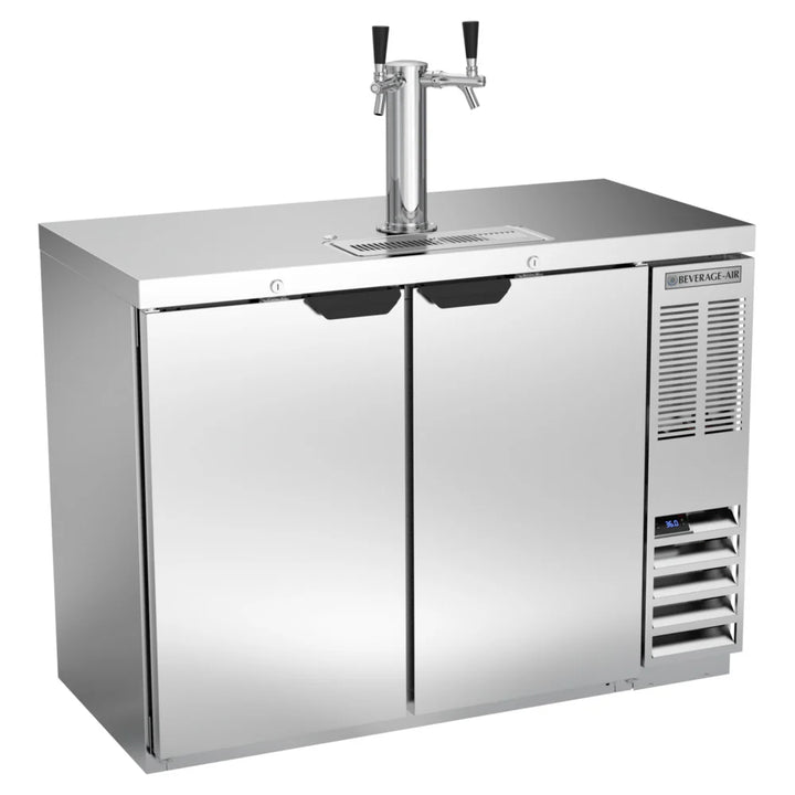 Beverage-Air DD48HC-1-S Double Tap Kegerator Beer Dispenser - Stainless Steel, (2) 1/2 Keg Capacity