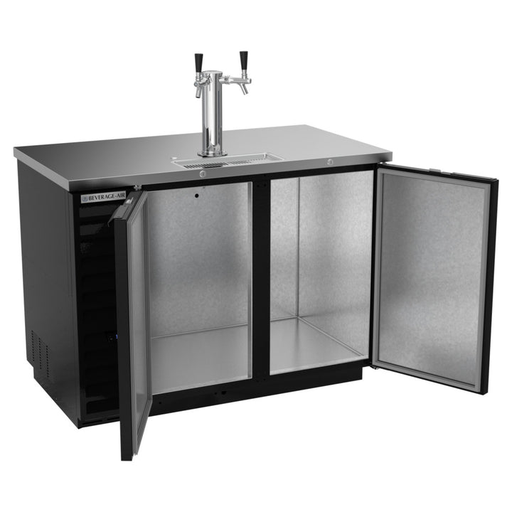 Beverage-Air DD50HC-1-B Double Tap Kegerator Beer Dispenser - Black, (2) 1/2 Keg Capacity