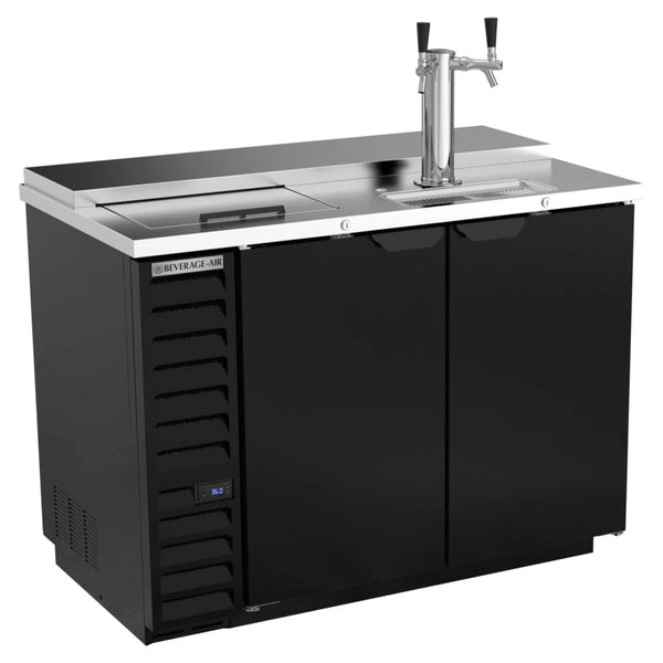 Beverage-Air DD50HC-1-C-B Double Tap Club Top Kegerator Beer Dispenser - Black, (2) 1/2 Keg Capacity