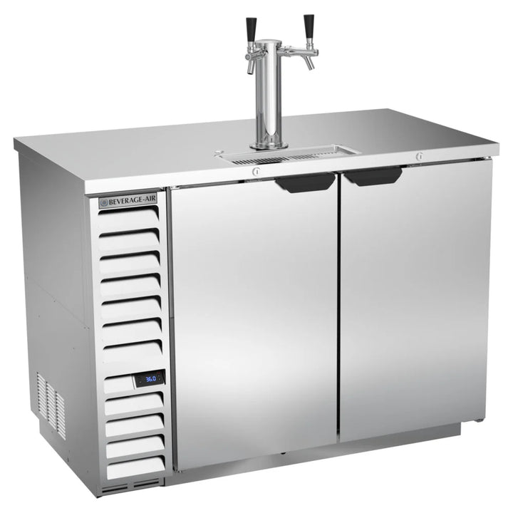 Beverage-Air DD50HC-1-S Double Tap Kegerator Beer Dispenser - Stainless Steel Front, (2) 1/2 Keg Capacity