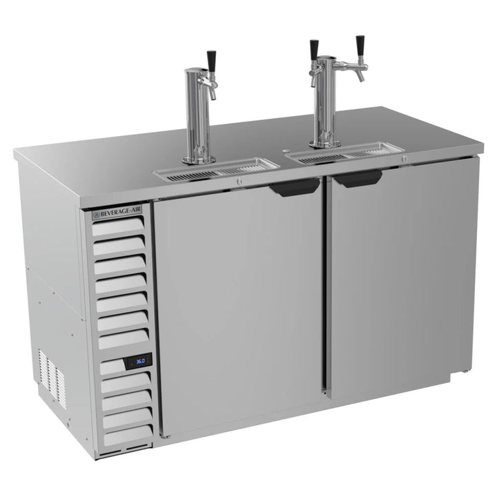 Beverage-Air DD58HC-1-S 1 Single and 1 Double Tap Kegerator Beer Dispenser - Stainless Steel Front, (3) 1/2 Keg Capacity