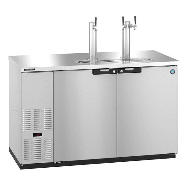 Hoshizaki DD59-S 59.5" DD Series Stainless Kegerator Beer Dispenser, 2 Keg Capacity, 2 Columns, 115v