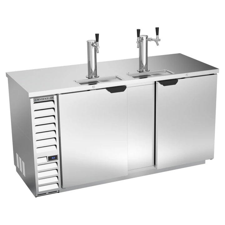 Beverage-Air DD68HC-1-S 1 Single and 1 Double Tap Kegerator Beer Dispenser - Stainless Steel Front, (3) 1/2 Keg Capacity