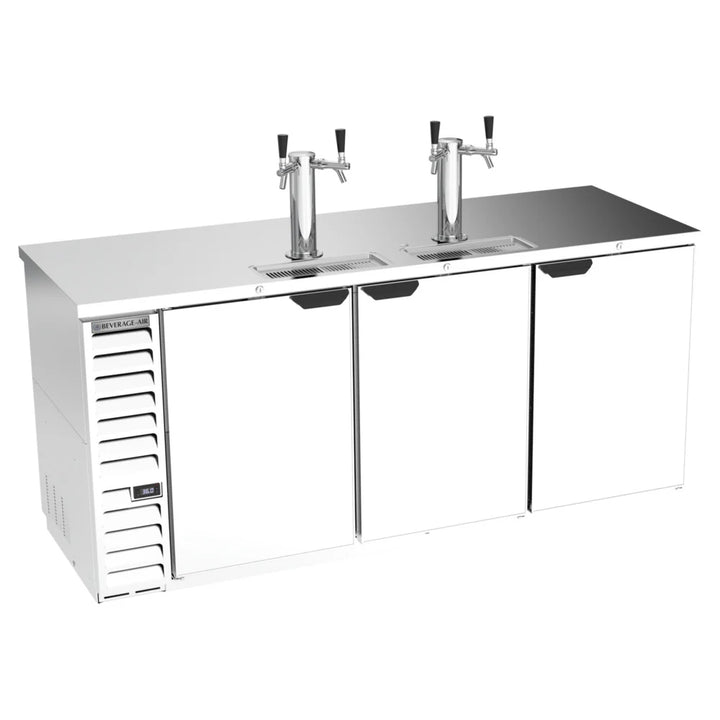 Beverage-Air DD78HC-1-S (2) Double Tap Kegerator Beer Dispenser - Stainless Steel, (4) 1/2 Keg Capacity